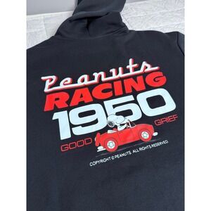 NWT Peanuts Racing 1950 Snoopy Graphic Hoodie‎ Black Size M